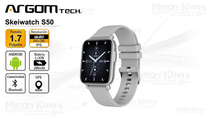 Smartwatch (Reloj Inteligente) Argom, Skeiwatch S50 – Caja De