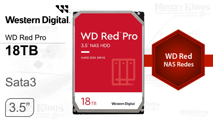 DISCO DURO 3.5 18TB WD Red Pro NAS 512MB