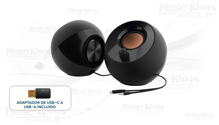 Buy the Creative Pebble V2 USB Type-C Powered Desktop Speakers - Black (  51MF1695AA000 ) online 