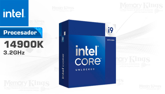 PROCESADOR INTEL Core i9-14900K 3.20|6.00GHz 36MB 1700 Grafico Intel UHD 770 
