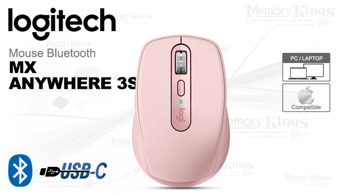 MOUSE LOGITECH MX ANYWHERE 3S ROSE Bluetooth