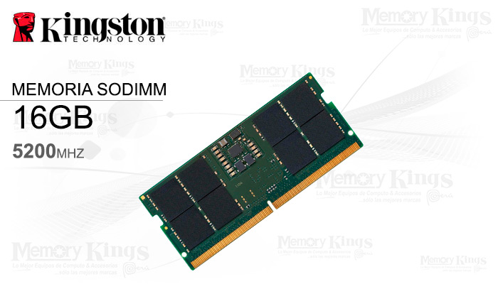 MEMORIA SODIMM DDR5 16GB 5200 CL42 KINGSTON KVR52S42BS8-16