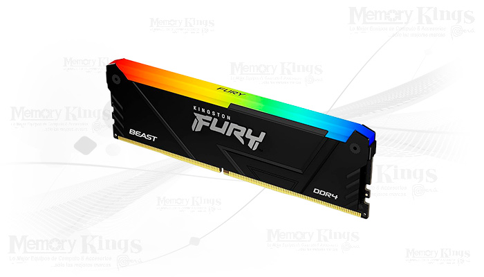 MEMORIA DDR4 8GB 3200 CL16 FURY BEAST RGB BLACK