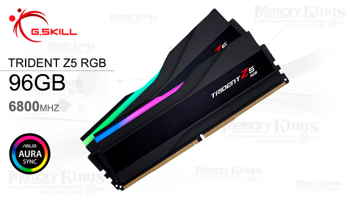 MEMORIA DDR5 96GB 6800 CL34 G.SKILL TZ5RK 2x48GB RGB BLACK
