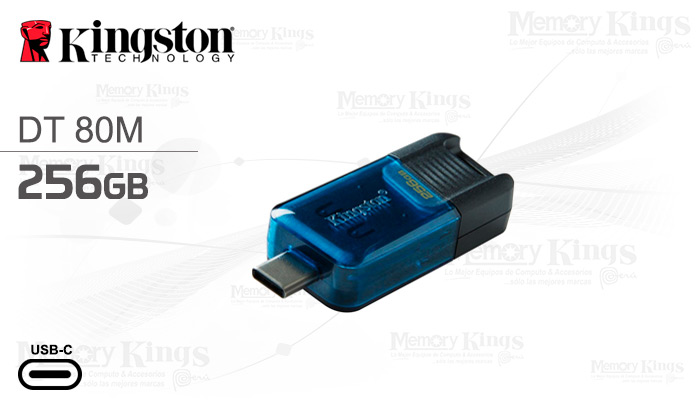 MEMORIA USB-C 128GB KINGSTON DT 80M BKBLUE - Memory Kings, lo mejor en  equipos de computo y accesorios