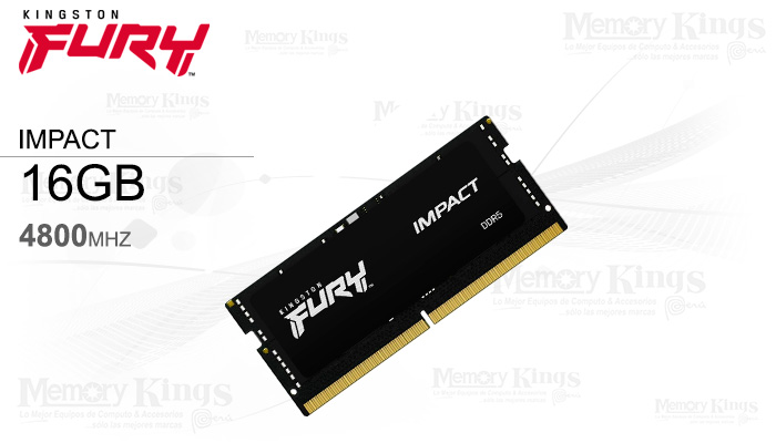 MEMORIA SODIMM DDR5 16GB 4800 CL38 FURY IMPACT