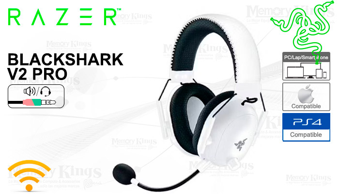Razer BlackShark V2 Pro Auriculares Gaming Inalámbricos Blanco