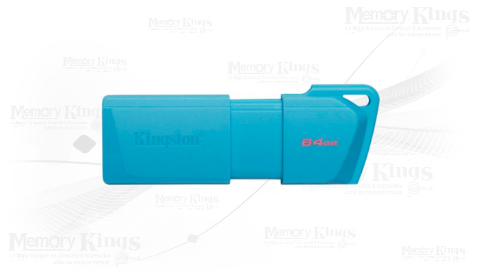 MEMORIA USB 64GB KINGSTON DTXM NEON AQUA BLUE