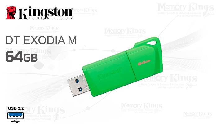 MEMORIA USB 64GB KINGSTON DTXM NEON GREEN