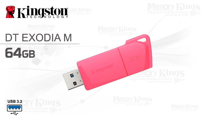 MEMORIA USB 64GB KINGSTON DTXM NEON PINK