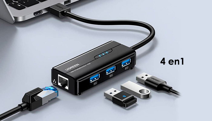 ADAPTADOR USB 3.0 a RED +3pt-USB3.0 UGREEN 20265