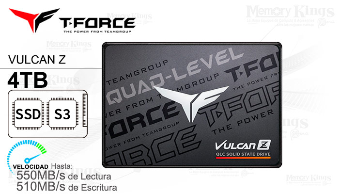 UNIDAD SSD 2.5 SATA 4B T-FORCE VULCAN Z QLC