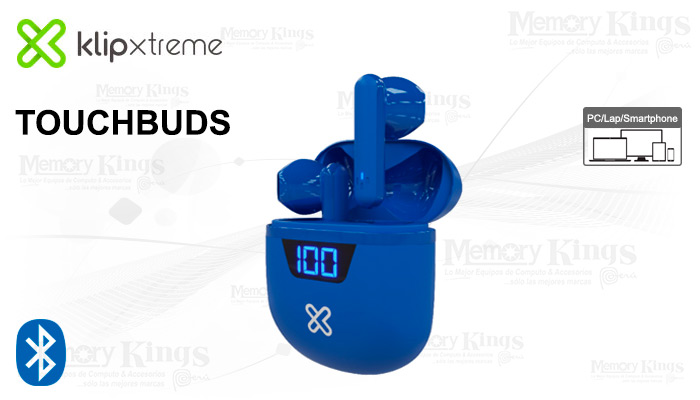 AURICULAR BT KLIP XTREME TouchBuds KTE-006 BLUE