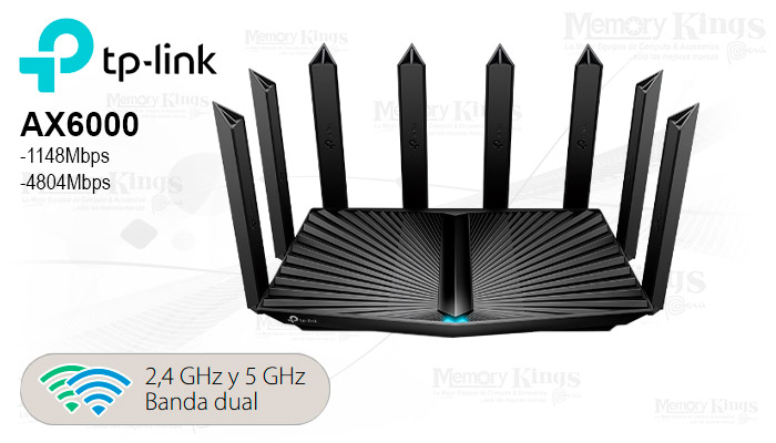 ROUTER TP-LINK Archer AX80 AX6000 2BAND 8antenas