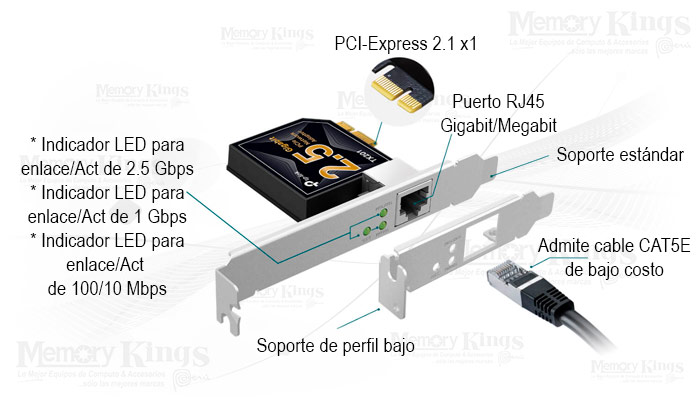 TARJETA RED PCI Exp TP-LINK TX201 2.5 Gigabit