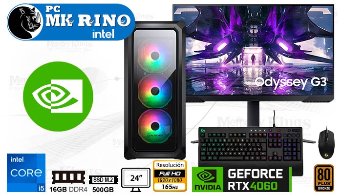 PC Core i5-12400F MK RINO GAMING NVIDIA EDITION 16|500|24
