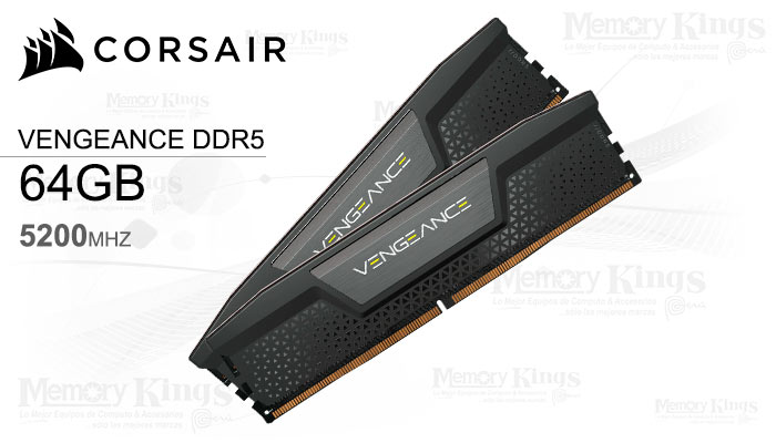 MEMORIA DDR5 64GB 5200 CL40 CORSAIR VENGEANCE BLACK