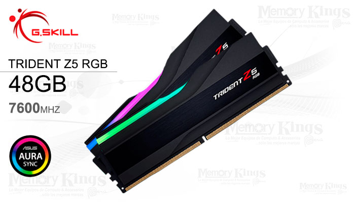 MEMORIA DDR5 48GB 7600 CL38 G.SKILL TZ5RK 2x24GB RGB BLACK