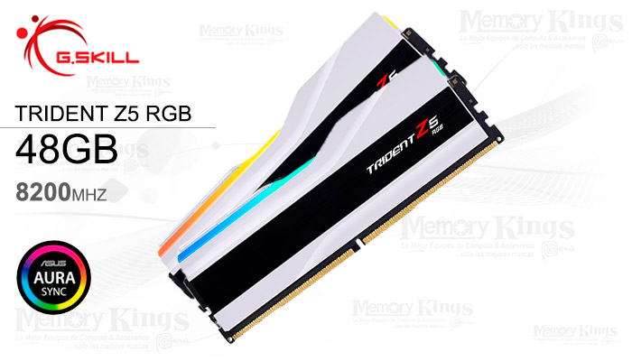 MEMORIA DDR5 48GB 8200 CL40 G.SKILL TZ5RW 2x24GB RGB WHITE