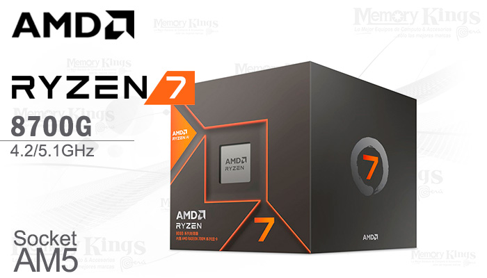 PROCESADOR AMD Ryzen 7 8700G 4.2GHz|16MB 8C AM5