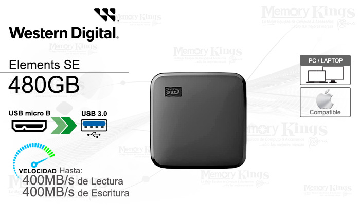 UNIDAD SSD USB 480GB WD ELEMENTS SE