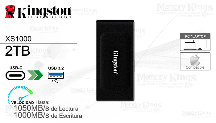 UNIDAD SSD USB-C|USB 2TB KINGSTON XS1000