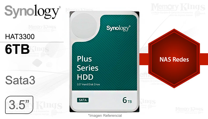 DISCO DURO 3.5 6TB SYNOLOGY PLUS HAT3300-6T