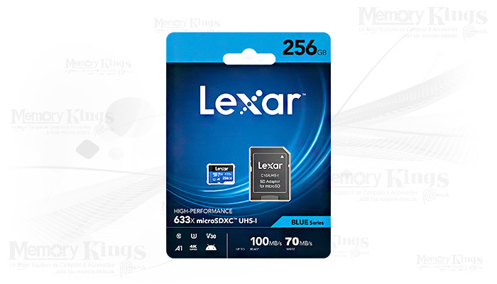 MEMORIA micro SD 256GB LEXAR HADES 633X SERIE BLUE