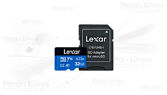 MEMORIA micro SD 32GB LEXAR HADES 633X SERIE BLUE