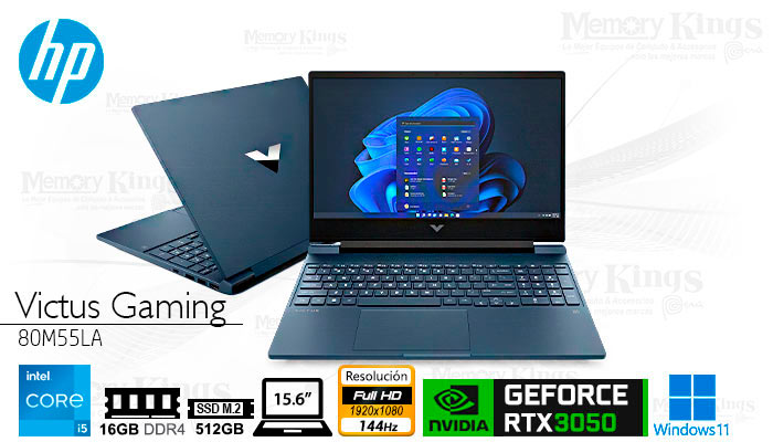 LAPTOP Core i5-12450H HP Victus Gaming 15-fa0000la 16|512|15.6