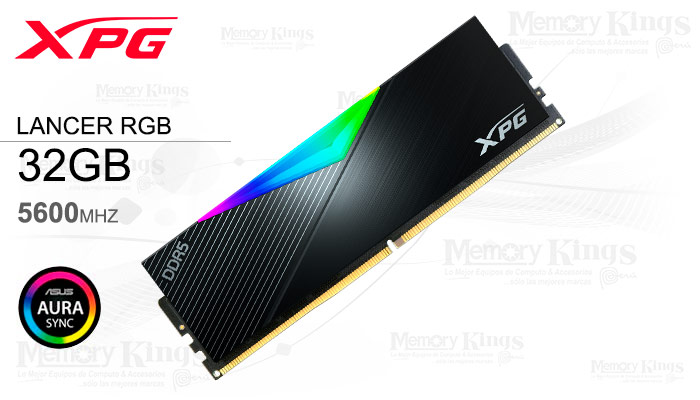 MEMORIA DDR5 32GB 5600 CL40 XPG LANCER RGB BLACK