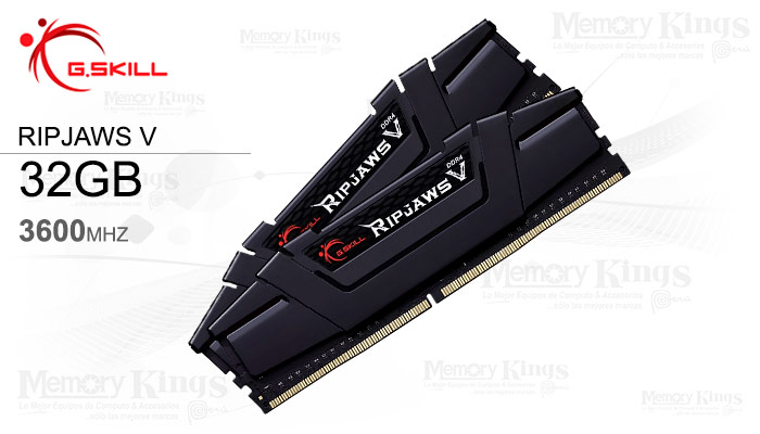 MEMORIA DDR4 32GB 3600 CL18 G.SKILL RIPJAWS V 2x16GB DUAL CHANNEL