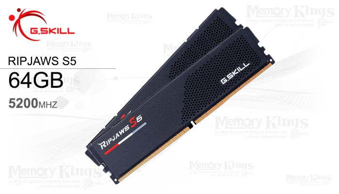 MEMORIA DDR5 64GB 5200 CL36 G.SKILL RS5K 2x32GB DUAL CHANNEL BLACK