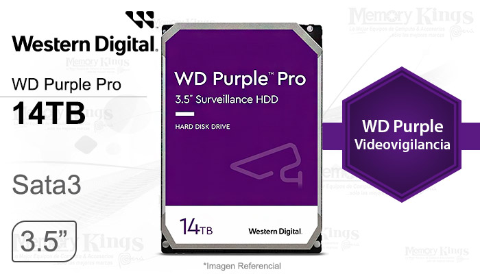 DISCO DURO 3.5 14TB WD Purple Pro 512MB Vigilancia