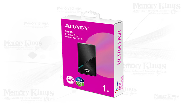 UNIDAD SSD USB-C|USB3.2 1TB ADATA SE920 BLACK
