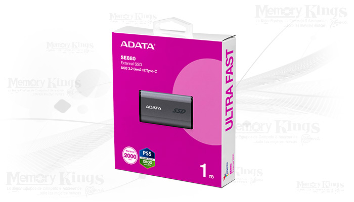 UNIDAD SSD USB-C|USB3.2 1TB ADATA SE880 SILVER