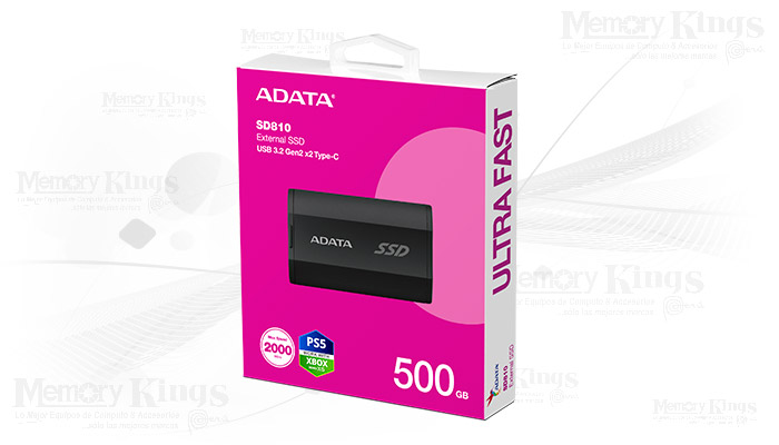 UNIDAD SSD USB-C|USB3.2 500GB ADATA SD810 BLACK