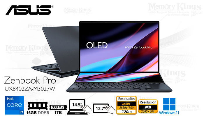 LAPTOP Core i7-12700H ASUS Zenbook Pro 14 Duo OLED 16GB|S1TB|14.5