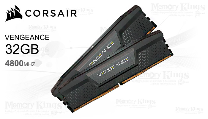 MEMORIA DDR5 32GB 4800 CL40 CORSAIR VENGEANCE 2x16GB DUAL CHANNEL BLACK