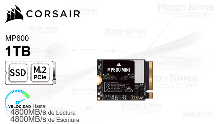 UNIDAD SSD M.2 PCIe 1TB CORSAIR MP600 MINI 2230