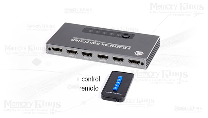 SWITCH HDMI 5 PUERTOS DELCOM C|CONTROL 4k