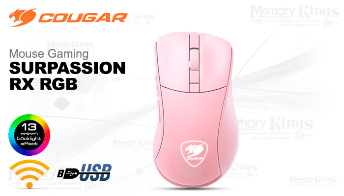 MOUSE Gaming Wireless COUGAR SURPASSION FX RGB PINK