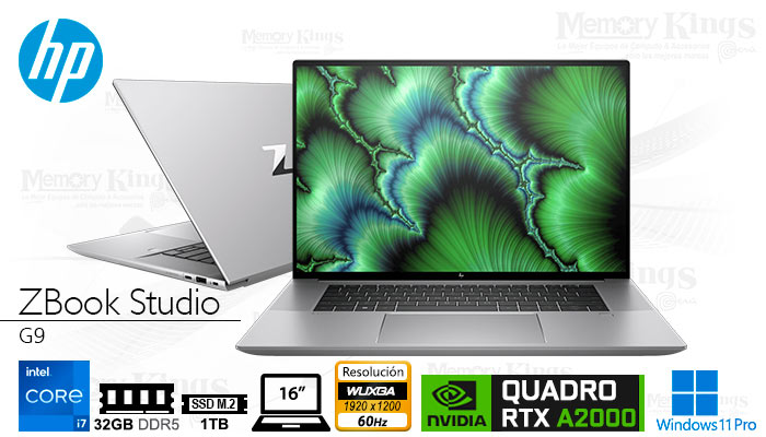 LAPTOP WS Core i7-12700H HP ZBook Studio G9 32|S1TB|16