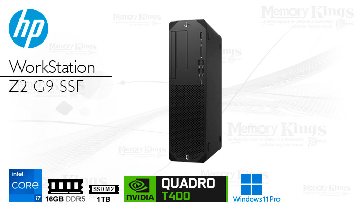 PC Workstation Core i7-12700 HP Z2 G9 SSF 16|S1TB QUADRO T400 4GB W11PRO 