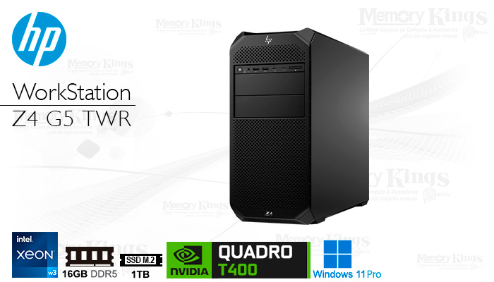 PC Workstation Xeon W3-2423 HP Z4 G5 TOWER 16|S1TB QUADRO T400 4GB W11PRO