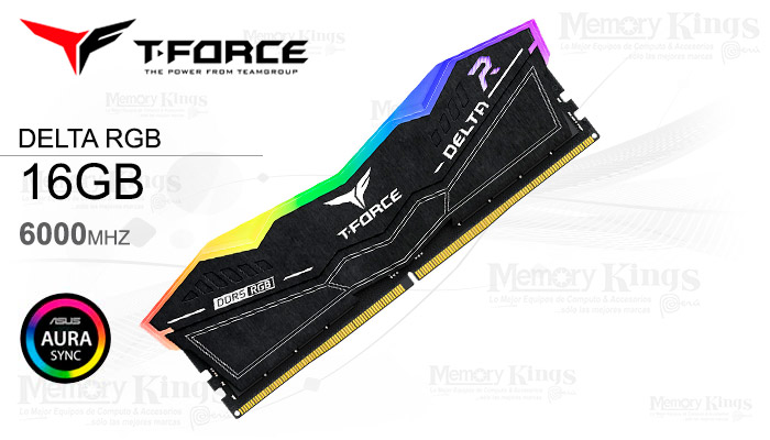 MEMORIA DDR5 16GB 6000 T-FORCE DELTA RGB BLACK